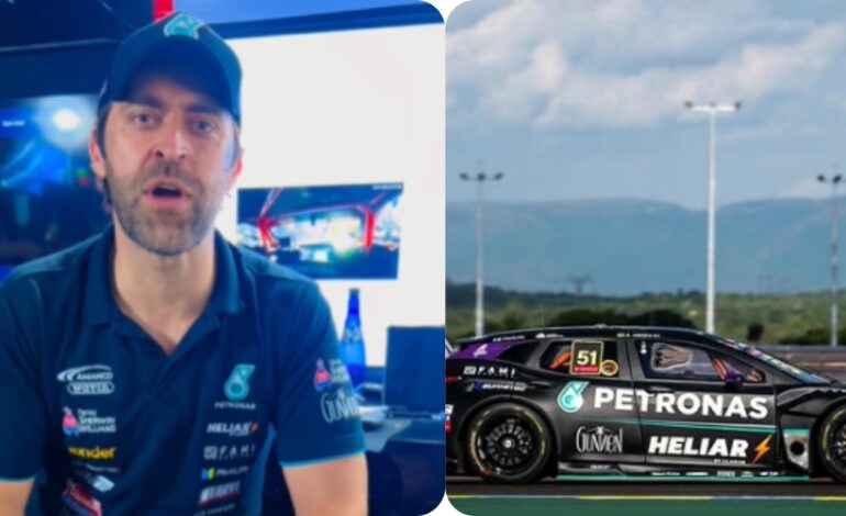 O piloto Átila, da Scuderia Bandeiras, “navega” no autódromo e arranca risos antes da corrida na Stock Car