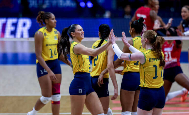 Brasil vence a República Dominicana por 3 sets a 1 na VNL